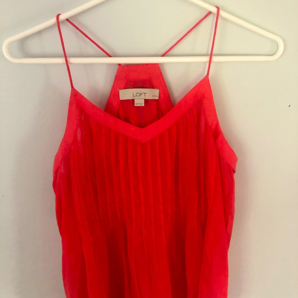 LOFT Flowy Coral Top